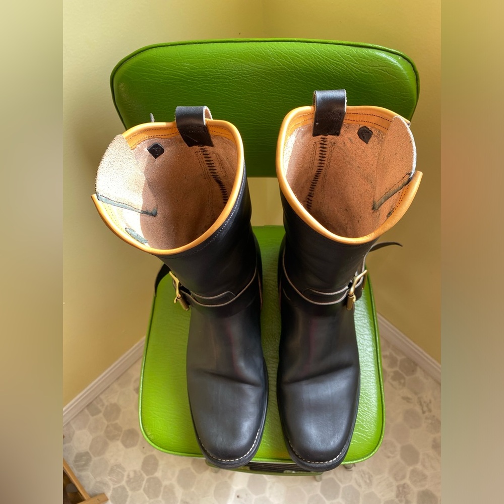 Handmade Leather Engineer Boots - Picture 5 of 9